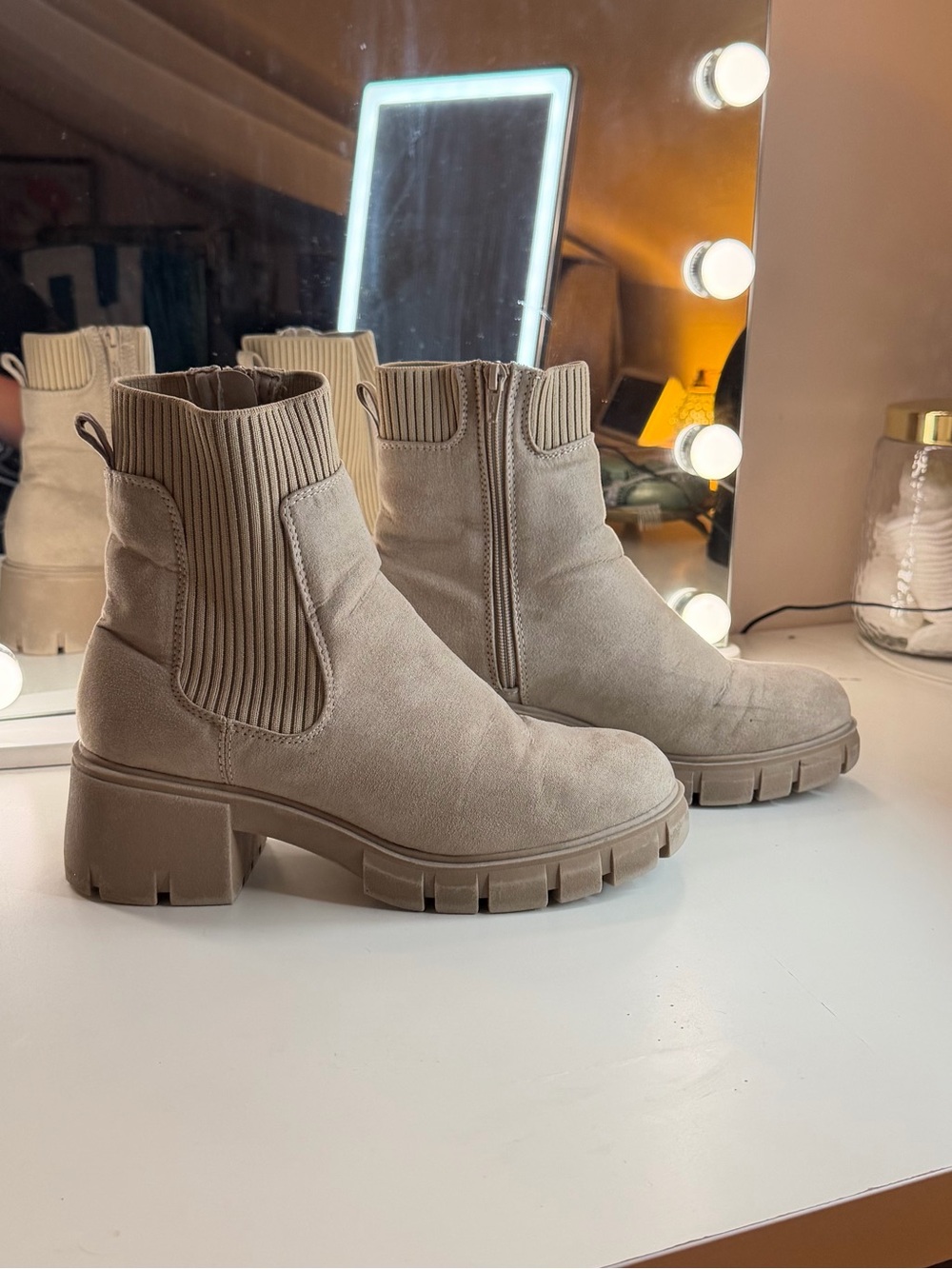 Suede booties